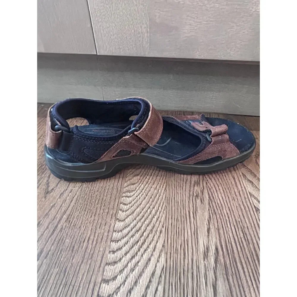 ECCO Offroad Yucatan Men Brown Leather Hiking Sport Sandals Size EU 45 US 11